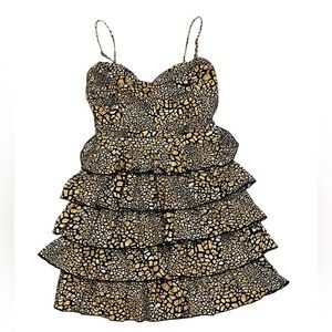 Romeo & Juliet Couture NWT Animal Print Tiered Ruffle Dress